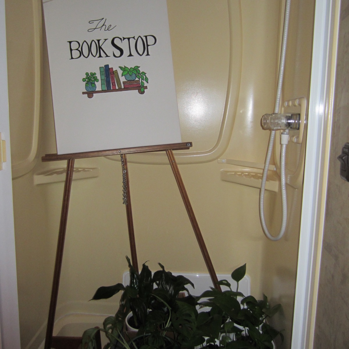 Hand-painted Bookshelf Sign